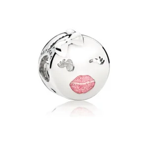 (image for) PANDORA Playful Wink Charm, Pink Enamel - 797028EN161