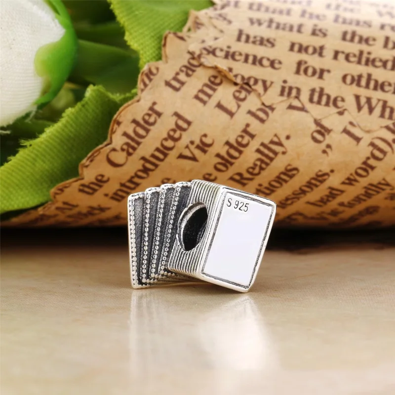 (image for) PANDORA Playing Cards Charm, Red & Black Enamel - 797195EN09 - View 3