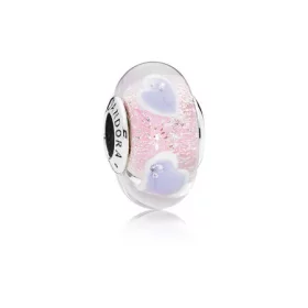 PANDORA Plentiful Hearts Murano Glass Charm - 796599CZ PANDORA Plentiful Hearts Murano Glass Charm - 796599CZ
