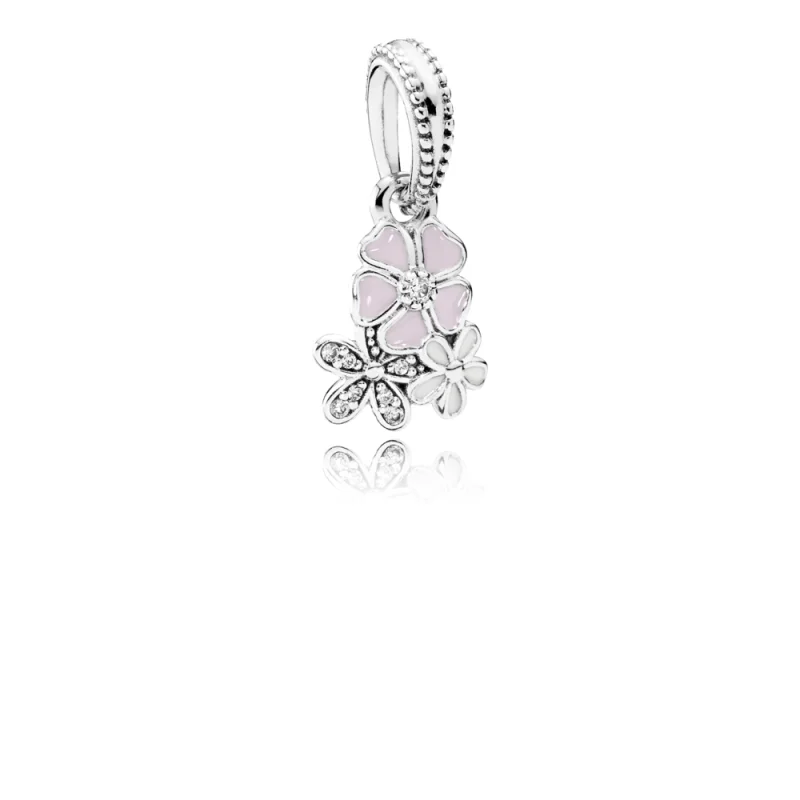 (image for) PANDORA Poetic Blooms Pendant Charm - 791824ENMX - Product Image