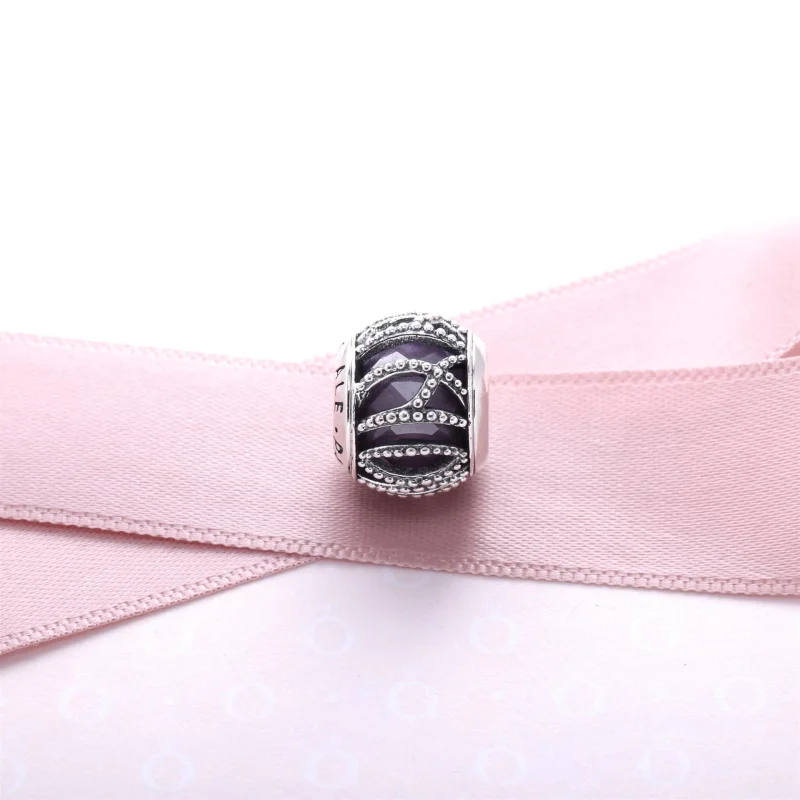 (image for) PANDORA Purple Intertwining Radiance Charm - 791968ACZ - View 2
