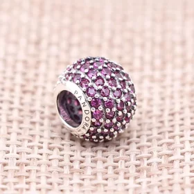 PANDORA Purple Pavé Ball Charm - 791051CFP PANDORA Purple Pavé Ball Charm - 791051CFP