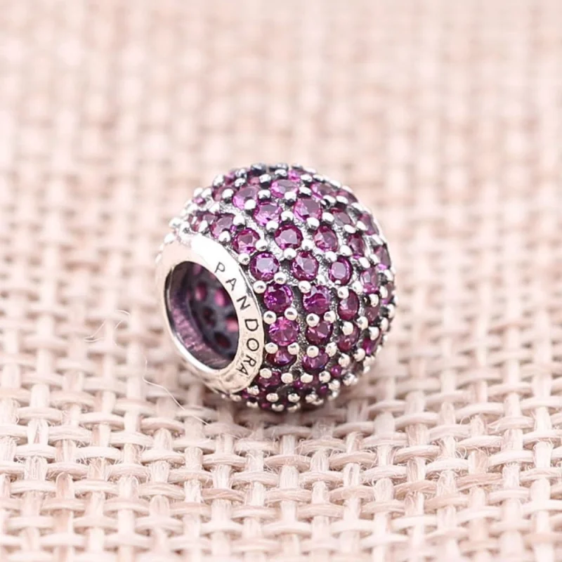 (image for) PANDORA Purple Pavé Ball Charm - 791051CFP - View 2