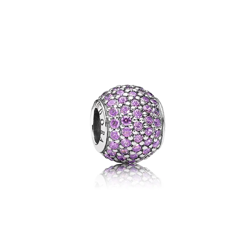 (image for) PANDORA Purple Pavé Ball Charm - 791051CFP - Product Image