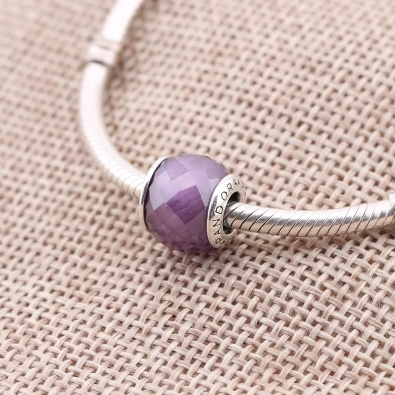 (image for) PANDORA Purple Petite Facets Charm - 791499ACZ - View 2