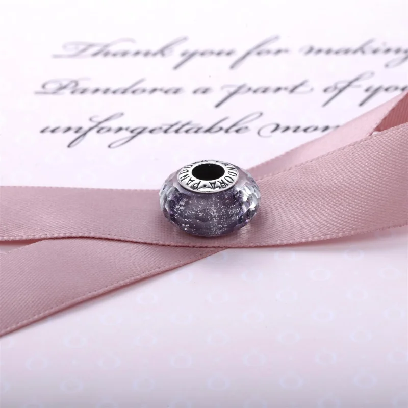 (image for) PANDORA Purple Shimmer Murano Bead Charm - 791651 - View 3