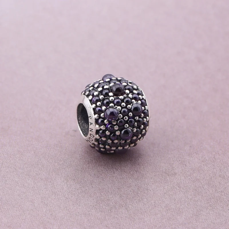 (image for) PANDORA Purple Shimmering Droplets Charm - 791755CFP - View 2