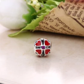 PANDORA Red Clover Charm - PD00110-1 PANDORA Red Clover Charm - PD00110-1