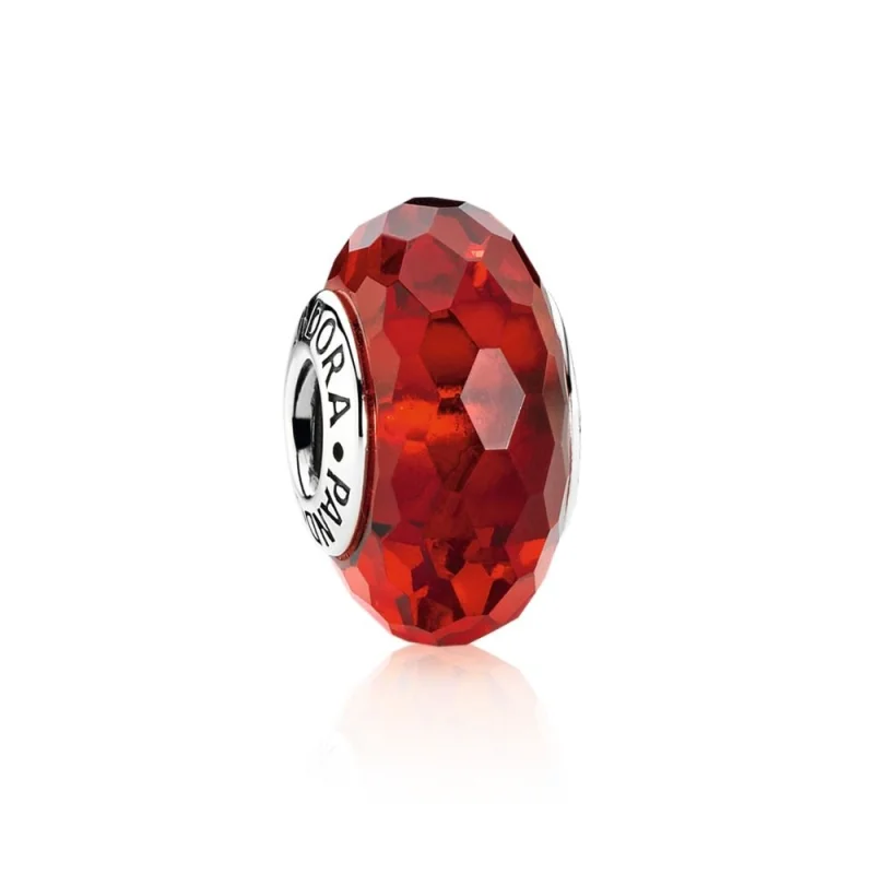 (image for) PANDORA Red Faceted Murano Bead Charm - 791066 - Product Image