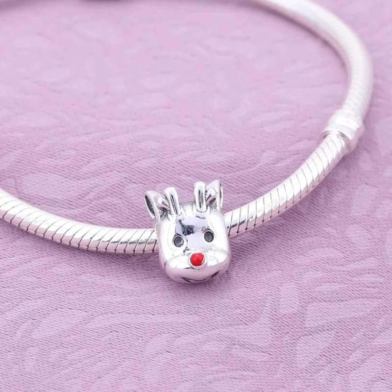 (image for) PANDORA Red-Nosed Reindeer Charm - 791781en39 - View 2