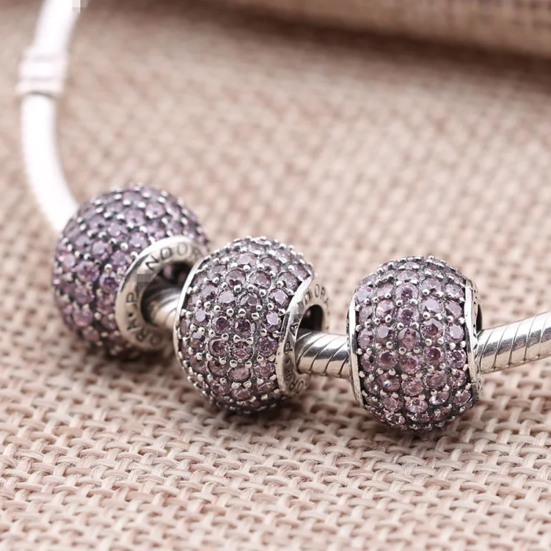 (image for) PANDORA Red Pavé Ball Charm - 791051CZR - View 3