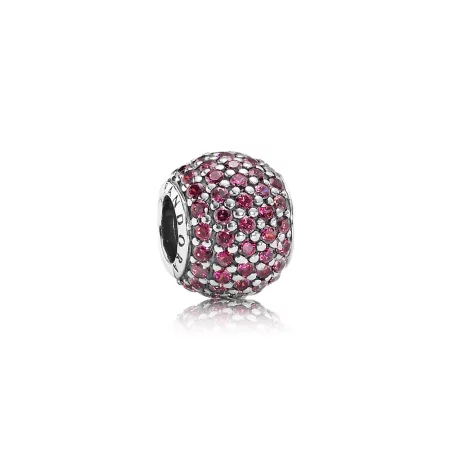 PANDORA Red Pavé Ball Charm - 791051CZR