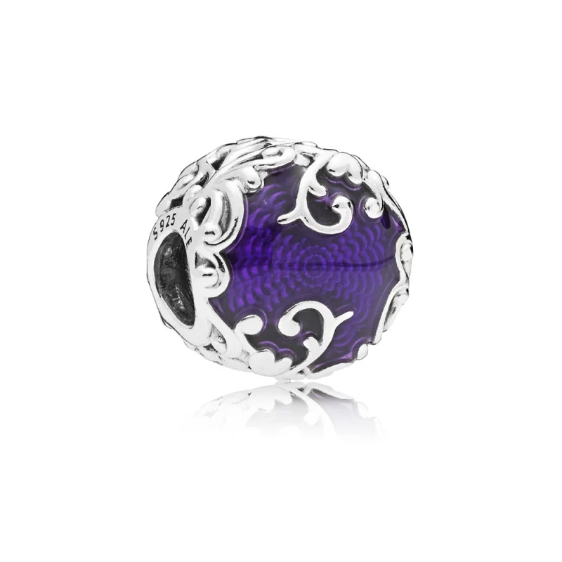 (image for) PANDORA Regal Beauty Charm, Purple Enamel - 797607EN13 - Product Image
