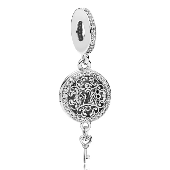 PANDORA Regal Love Key Dangle Charm, Clear CZ - 797660CZ