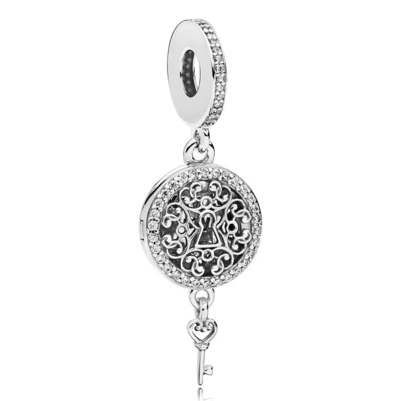 (image for) PANDORA Regal Love Key Dangle Charm, Clear CZ - 797660CZ - Product Image