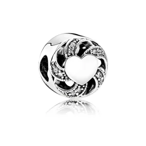 (image for) PANDORA Ribbon Heart Charm - 791976CZ