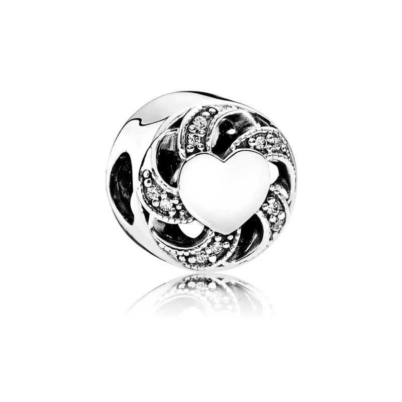 (image for) PANDORA Ribbon Heart Charm - 791976CZ - Product Image