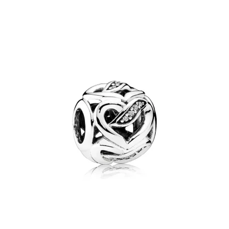 PANDORA Ribbons of Love Charm, Clear CZ - 792046CZ