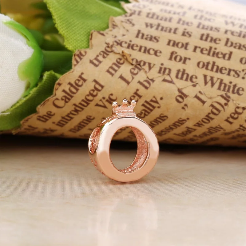 (image for) PANDORA Rose Gold "O" Crown Charm - 787401 - View 2