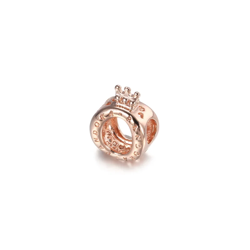 (image for) PANDORA Rose Gold "O" Crown Charm - 787401 - View 7