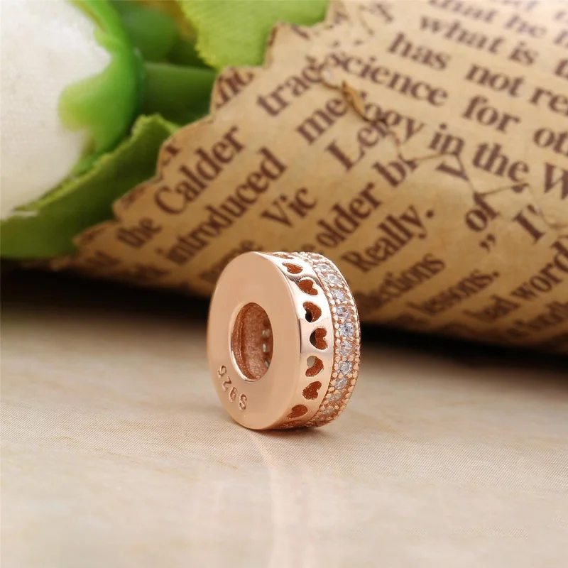 (image for) PANDORA Rose Hearts of PANDORA Spacer Charm - 787415CZ - View 2