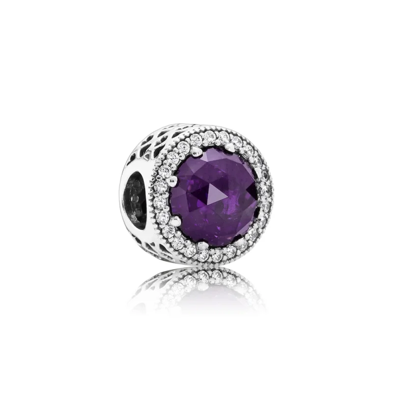 (image for) PANDORA Royal Purple Radiant Hearts Charm - 791725NRP - Product Image