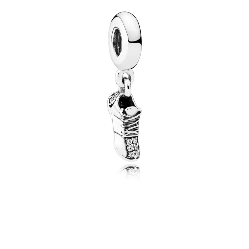 (image for) PANDORA Running Shoe with Clear CZ Dangle - 792063CZ - Product Image