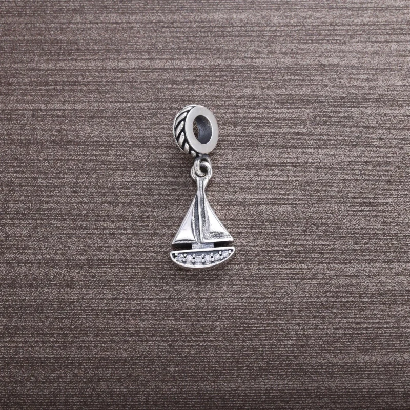 (image for) PANDORA Sail Away, Clear Cz Pendant Charm - 791138CZ - View 2