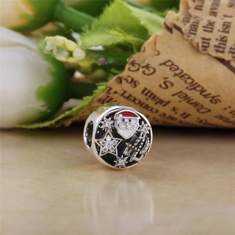 (image for) PANDORA Santa Claus and stars Charm - 796364CZ - View 2