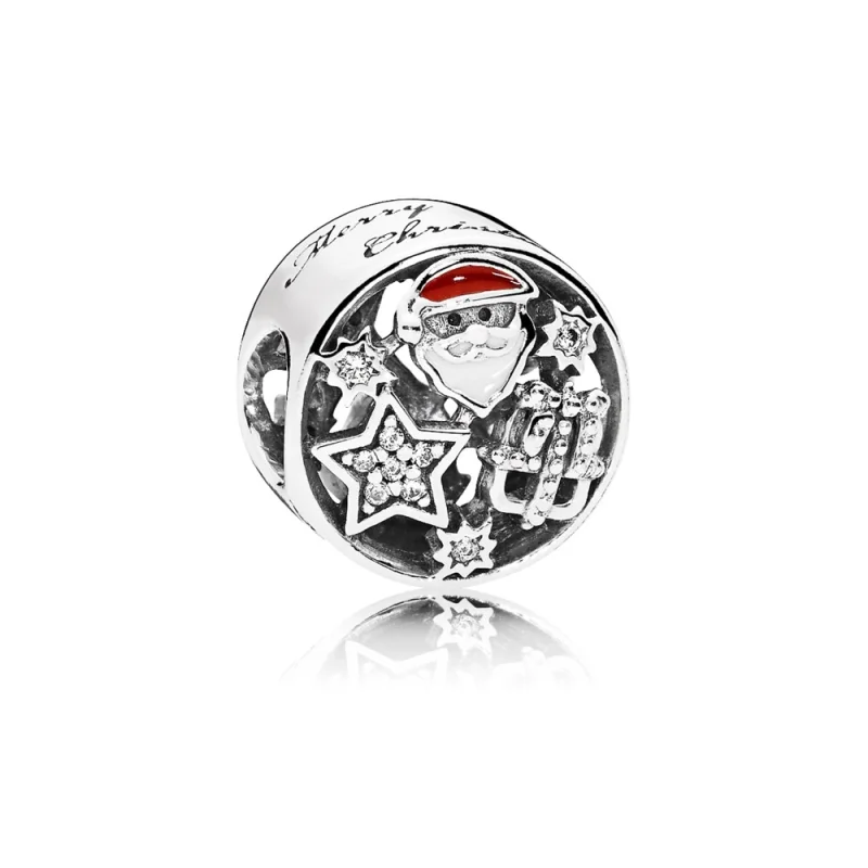 (image for) PANDORA Santa Claus and stars Charm - 796364CZ - Product Image