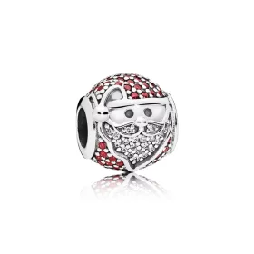 PANDORA Santa Claus head Charm - 796385CZR PANDORA Santa Claus head Charm - 796385CZR