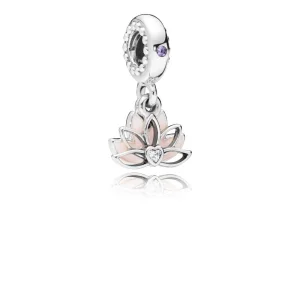 (image for) PANDORA Serene Lotus Flower Dangle Charm - 797259CZ