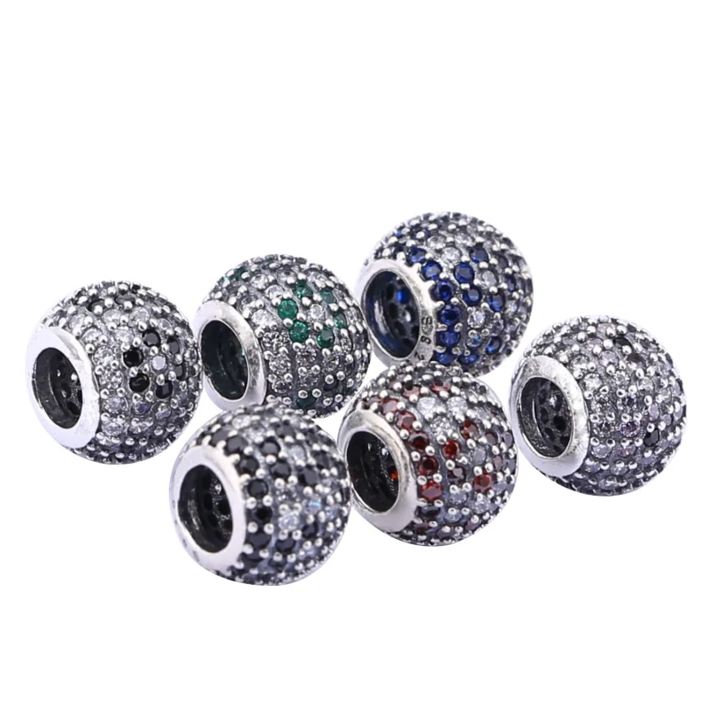 (image for) PANDORA Shimmering Blossom, Black Crystal Clear Cz Charm - 791170NCK - View 3