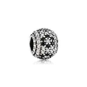 (image for) PANDORA Shimmering Blossom, Black Crystal Clear Cz Charm - 791170NCK