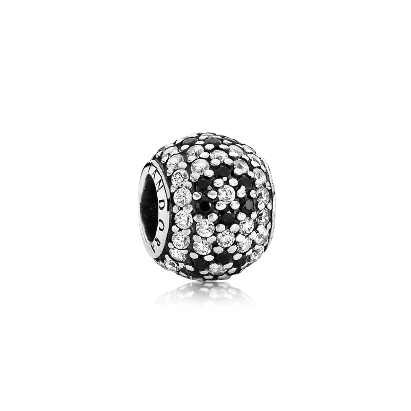 (image for) PANDORA Shimmering Blossom, Black Crystal Clear Cz Charm - 791170NCK - Product Image