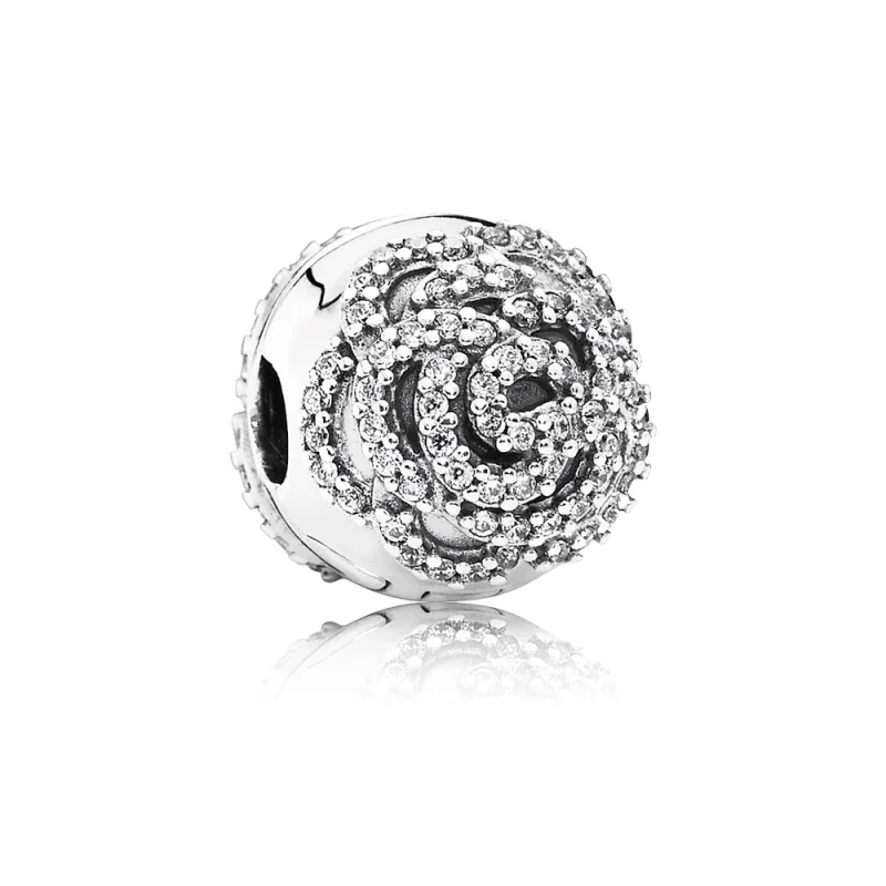 (image for) PANDORA Shimmering Rose Clip - 791529CZ - Product Image