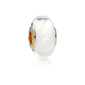 PANDORA Shine White Waves Murano Glass Charm - 767160 PANDORA Shine White Waves Murano Glass Charm - 767160