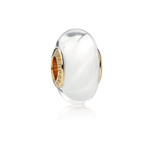 (image for) PANDORA Shine White Waves Murano Glass Charm - 767160