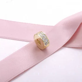 PANDORA Shining Elegance Clip, 14K Gold Clear CZ - 750842CZ PANDORA Shining Elegance Clip, 14K Gold Clear CZ - 750842CZ