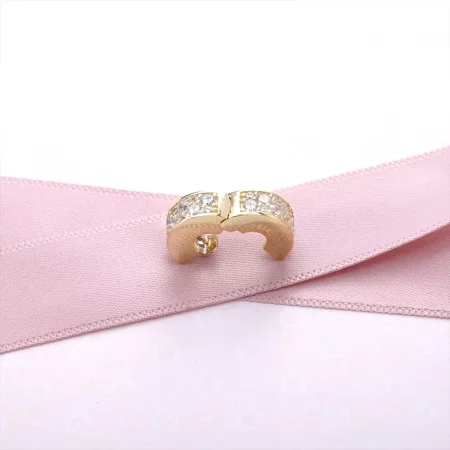 PANDORA Shining Elegance Clip, 14K Gold Clear CZ - 750842CZ