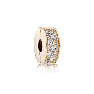 (image for) PANDORA Shining Elegance Clip, 14K Gold Clear CZ - 750842CZ