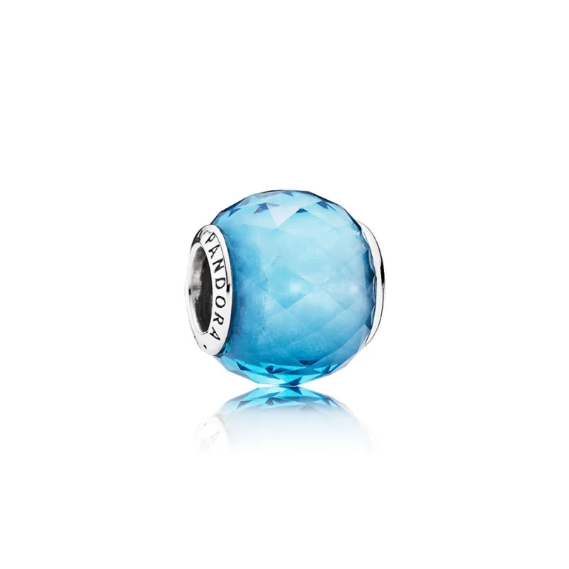(image for) PANDORA Sky Blue Geometric Facets Charm - 791722NBS - Product Image