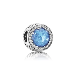 (image for) PANDORA Sky Blue Radiant Hearts Charm - 791725NBS
