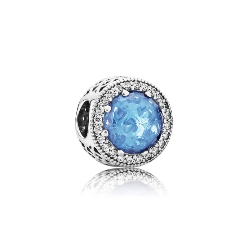 (image for) PANDORA Sky Blue Radiant Hearts Charm - 791725NBS - Product Image