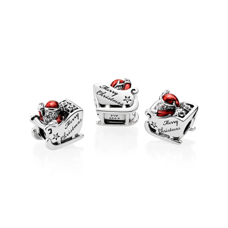 (image for) PANDORA Sleighing Santa Charm - 792004cz - View 4
