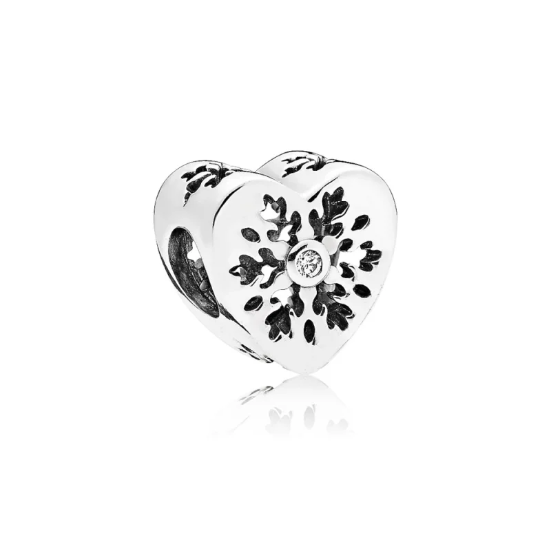 (image for) PANDORA Snowflake heart openwork charm - 796359CZ - Product Image