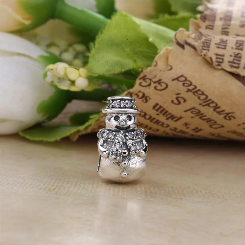 (image for) PANDORA Snowman Charm, Clear CZ - 792001CZ - View 2