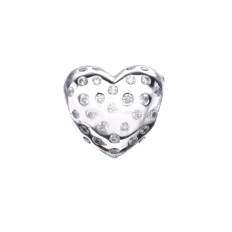 (image for) PANDORA Sparkle of Love Charm, Clear CZ - 791241CZ - View 3