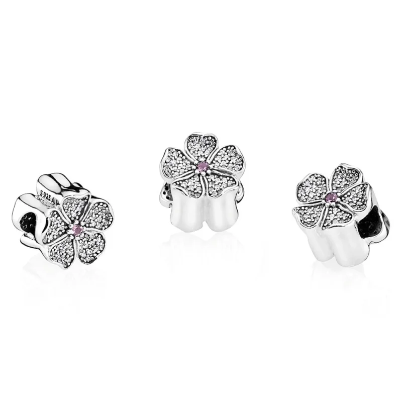 (image for) PANDORA Sparkling Apple Blossom Charm - 791831NBP - View 5