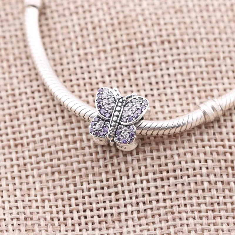 (image for) PANDORA Sparkling Butterfly Charm - 791257ACZ - View 3